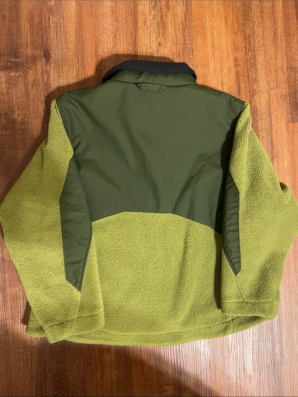 Columbia Kids Two-Tone Olive and Lime Green Fleece Puffer Jacket